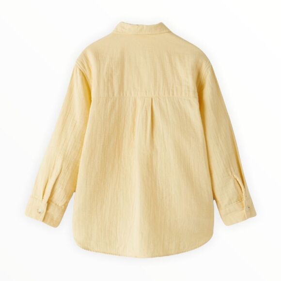 ZARA Kids | Vanilla | HIGH-LOW HEM TEXTURED SHIRT - Picture 3 of 6